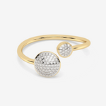 Otwarty pierścionek z brylantami od Venetia Jewels w złotej oprawie, elegancki i nowoczesny design