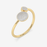 Otwarty pierścionek z brylantami od Venetia Jewels w eleganckim złotym wykończeniu