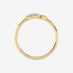 Otwarty pierścionek z brylantami od Venetia Jewels w złotej oprawie, elegancki i nowoczesny