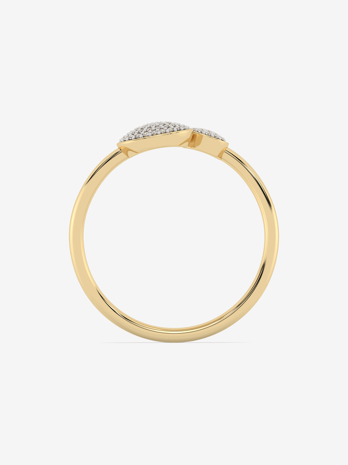 Otwarty pierścionek z brylantami od Venetia Jewels w złotej oprawie, elegancki i nowoczesny