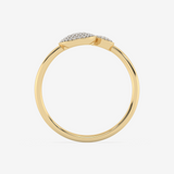 Otwarty pierścionek z brylantami od Venetia Jewels w złotej oprawie, elegancki i nowoczesny