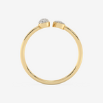 Otwarty pierścionek z brylantami Venetia Jewels w złotym wykończeniu, elegancki i nowoczesny