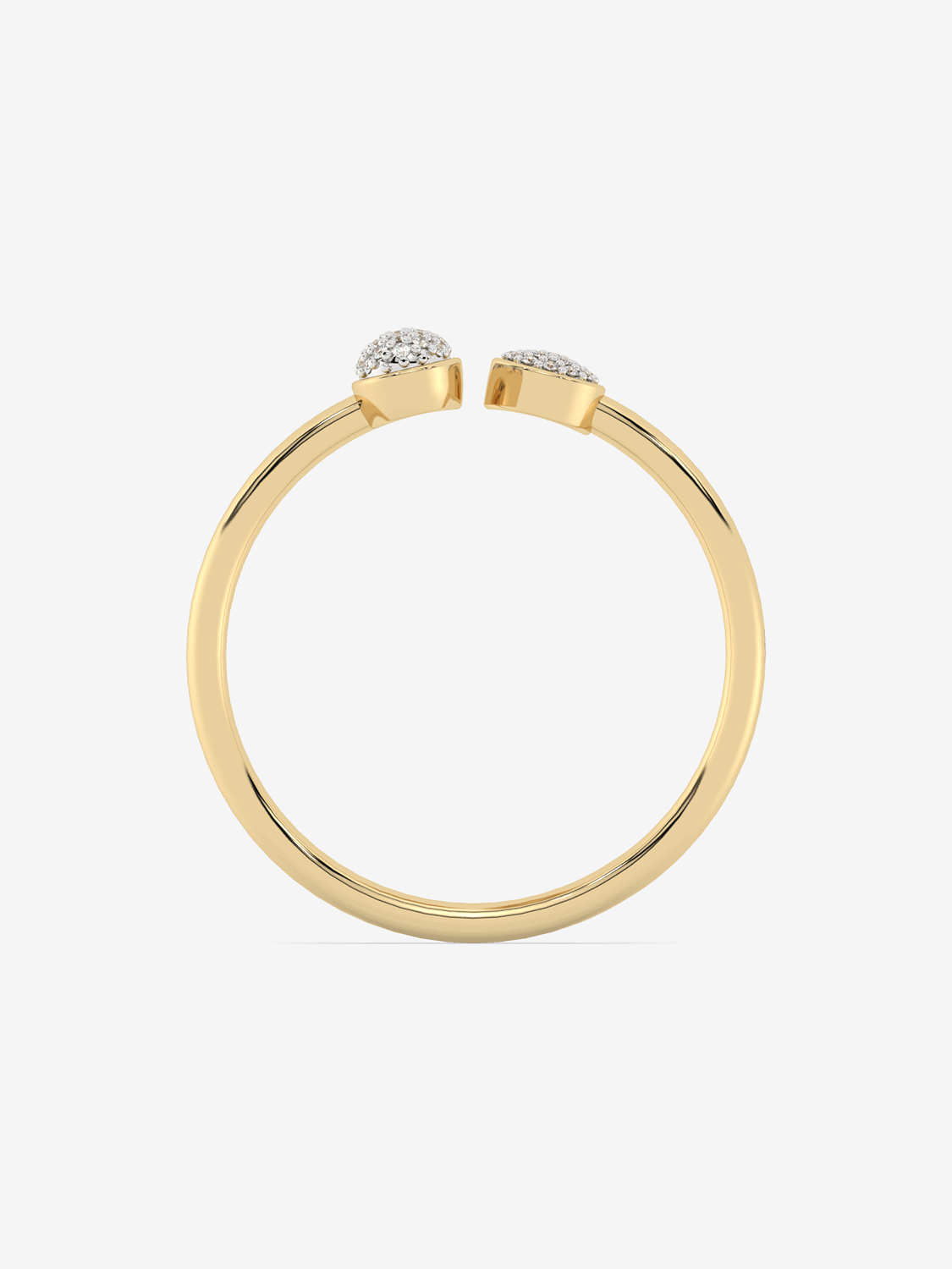 Otwarty pierścionek z brylantami Venetia Jewels w złotym wykończeniu, elegancki i nowoczesny