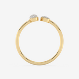 Otwarty pierścionek z brylantami Venetia Jewels w złotym wykończeniu, elegancki i nowoczesny