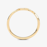 Spleciony pierścionek z brylantami w złotej oprawie, elegancka biżuteria od Venetia Jewels