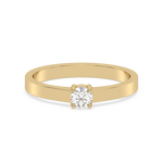 Klasyczny złoty pierścionek z brylantem w minimalistycznym stylu od Venetia Jewels