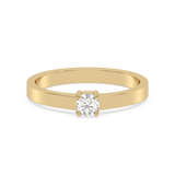 Klasyczny złoty pierścionek z brylantem w minimalistycznym stylu od Venetia Jewels