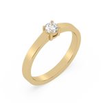 Złoty pierścionek z brylantem od Venetia Jewels z klasycznym designem i blaskiem diamentu