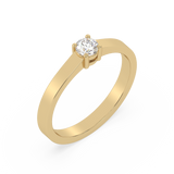 Złoty pierścionek z brylantem od Venetia Jewels z klasycznym designem i blaskiem diamentu