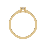 Elegancki złoty pierścionek z brylantem, idealny na zaręczyny lub wyjątkowe okazje