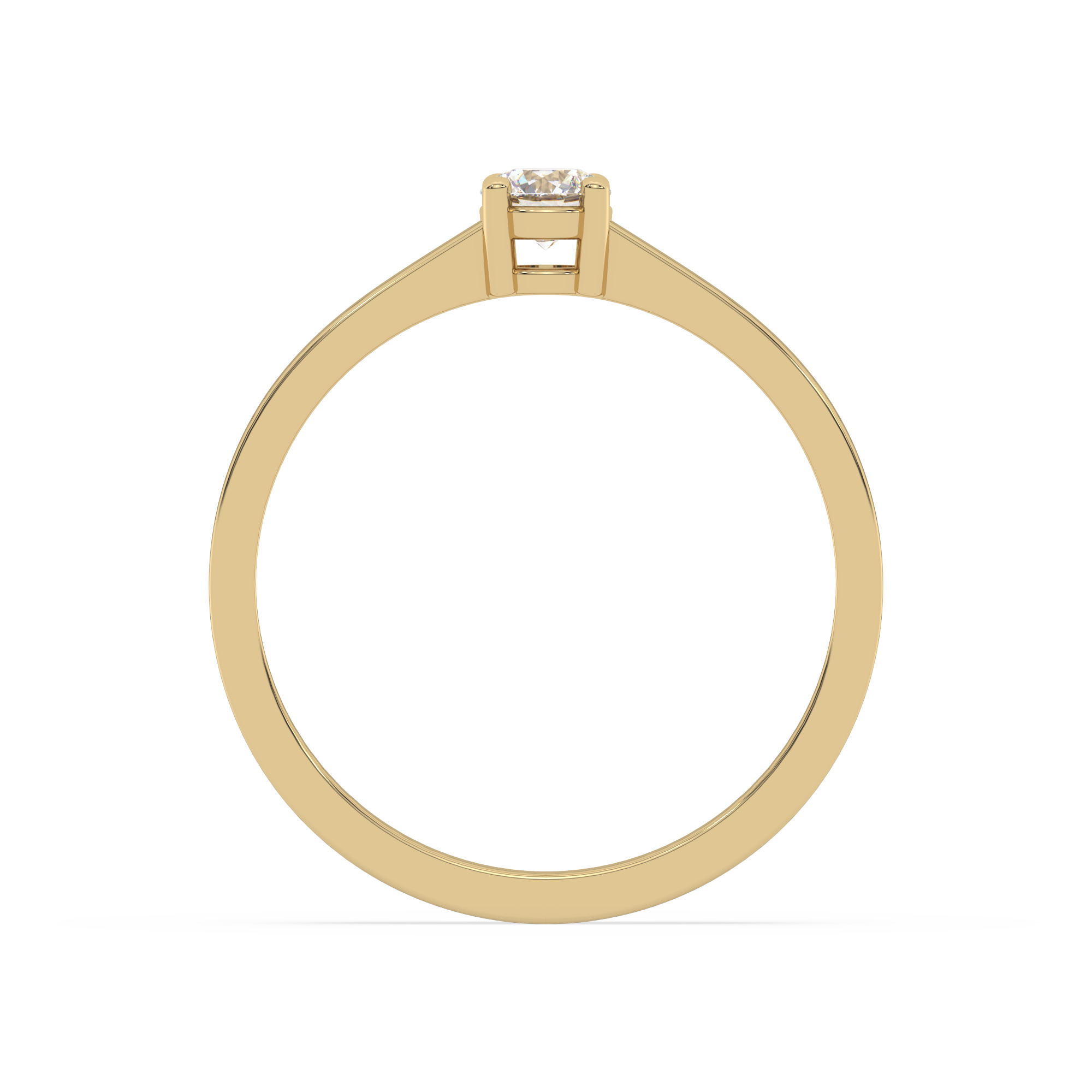 Elegancki złoty pierścionek z brylantem, idealny na zaręczyny lub wyjątkowe okazje