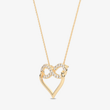 Wisiorek serce nieskończoność złoto z kamieniami ozdobnymi, elegancka biżuteria od Venetia Jewels