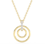 Wisiorek z brylantami w kształcie spirali na złotym łańcuszku od Venetia Jewels