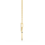 Wisiorek z brylantami na złotym łańcuszku, elegancki dodatek do każdego stroju.
