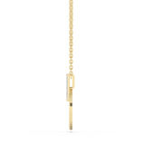 Wisiorek z brylantami na złotym łańcuszku, elegancki dodatek do każdego stroju.