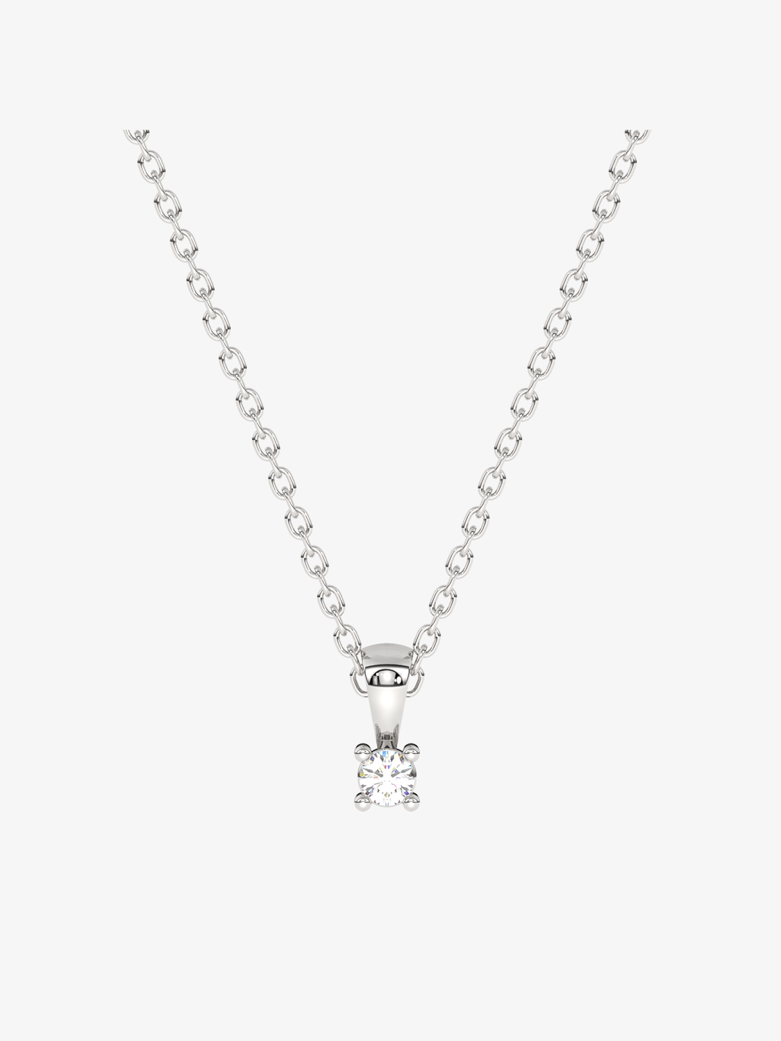 Wisiorek z brylantem na srebrnym łańcuszku idealny na wyjątkowe okazje