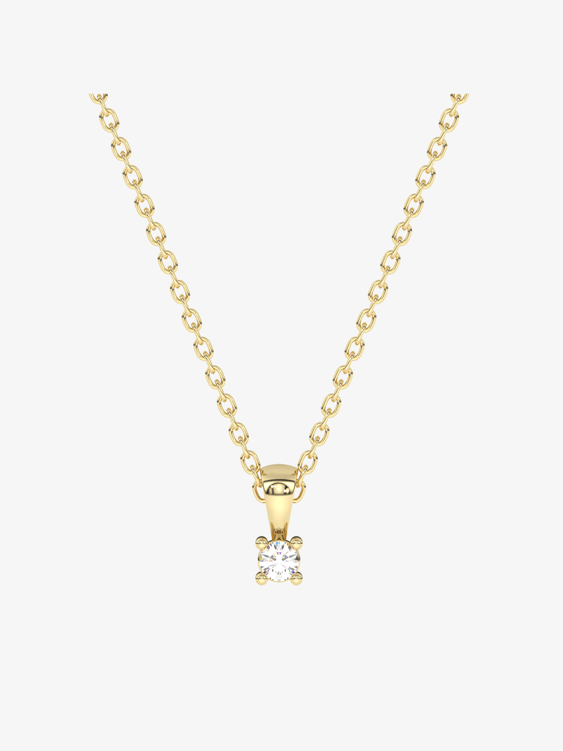 Wisiorek z brylantem od Venetia Jewels na złotej łańcuszku, elegancki i stylowy dodatek.