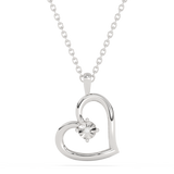 Zawieszka serce złoto 585 z diamentem, elegancka biżuteria od Venetia Jewels na srebrnym łańcuszku