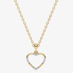 Zawieszka serce złoto 585 z diamentami na złotym łańcuszku idealna na prezent