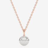 Zawieszka z brylantami na różowej złotej bransoletce, elegancki naszyjnik od Venetia Jewels