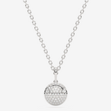 Srebrna naszyjnik z zawieszką z brylantami, elegancki i stylowy dodatek do biżuterii