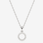 Zawieszka z brylantami złoto 14k na srebrnym łańcuszku, elegancki dodatek dla kobiet