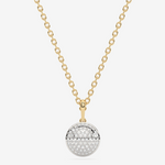 Złoty naszyjnik Venetia Jewels z zawieszką z brylantami w formie okrągłej