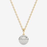 Złoty naszyjnik Venetia Jewels z zawieszką z brylantami w formie okrągłej