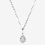 Elegancka zawieszka z brylantem łezka na srebrnym łańcuszku, idealna na wyjątkowe okazje