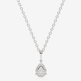 Elegancka zawieszka z brylantem łezka na srebrnym łańcuszku, idealna na wyjątkowe okazje