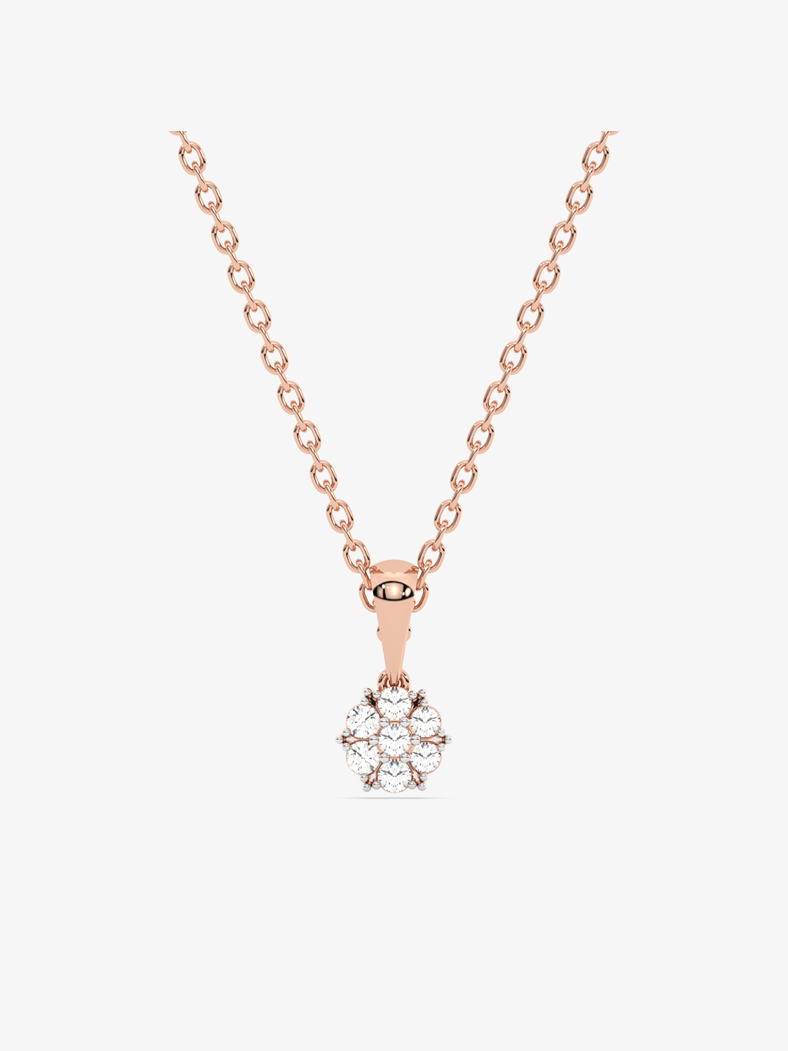 Złota naszyjnik z zawieszką z brylantem w kształcie kwiatu, idealny na wyjątkowe okazje