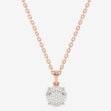 Wisiorek z brylantem od Venetia Jewels na różowej złotej łańcuszku, elegancka biżuteria do codziennych stylizacji