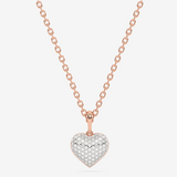 Zawieszka z brylantem serce w różowym złocie na delikatnym łańcuszku od Venetia Jewels