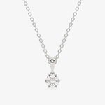 Srebrna necklace z zawieszką z brylantem w eleganckim stylu dla miłośników biżuterii