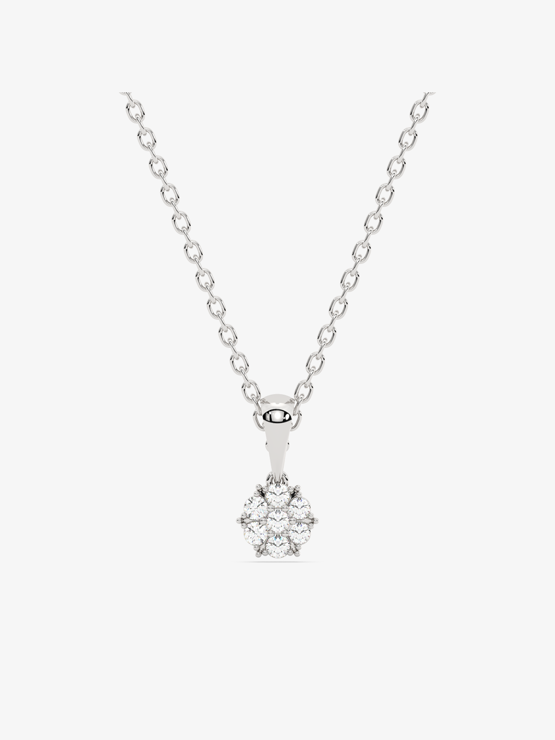 Srebrna necklace z zawieszką z brylantem w eleganckim stylu dla miłośników biżuterii