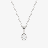 Srebrna necklace z zawieszką z brylantem w eleganckim stylu dla miłośników biżuterii