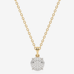 Złoty naszyjnik z zawieszką z brylantem w okrągłym kształcie, idealny na specjalne okazje