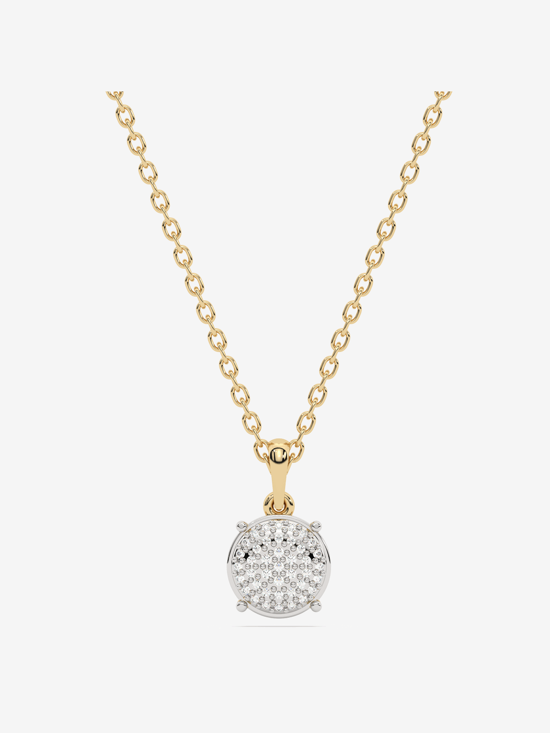 Złoty naszyjnik z zawieszką z brylantem w okrągłym kształcie, idealny na specjalne okazje