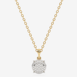 Złoty naszyjnik z zawieszką z brylantem w okrągłym kształcie, idealny na specjalne okazje
