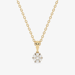 Elegancka zawieszka z brylantem na złotym naszyjniku, idealna na specjalne okazje