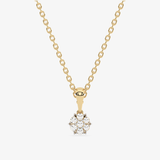 Elegancka zawieszka z brylantem na złotym naszyjniku, idealna na specjalne okazje