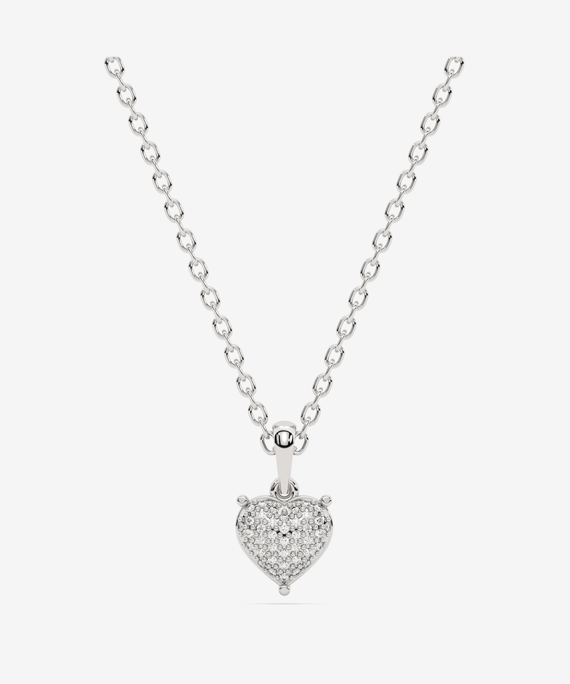 Zawieszka z brylantowym sercem na srebrnym łańcuszku idealna na specjalne okazje