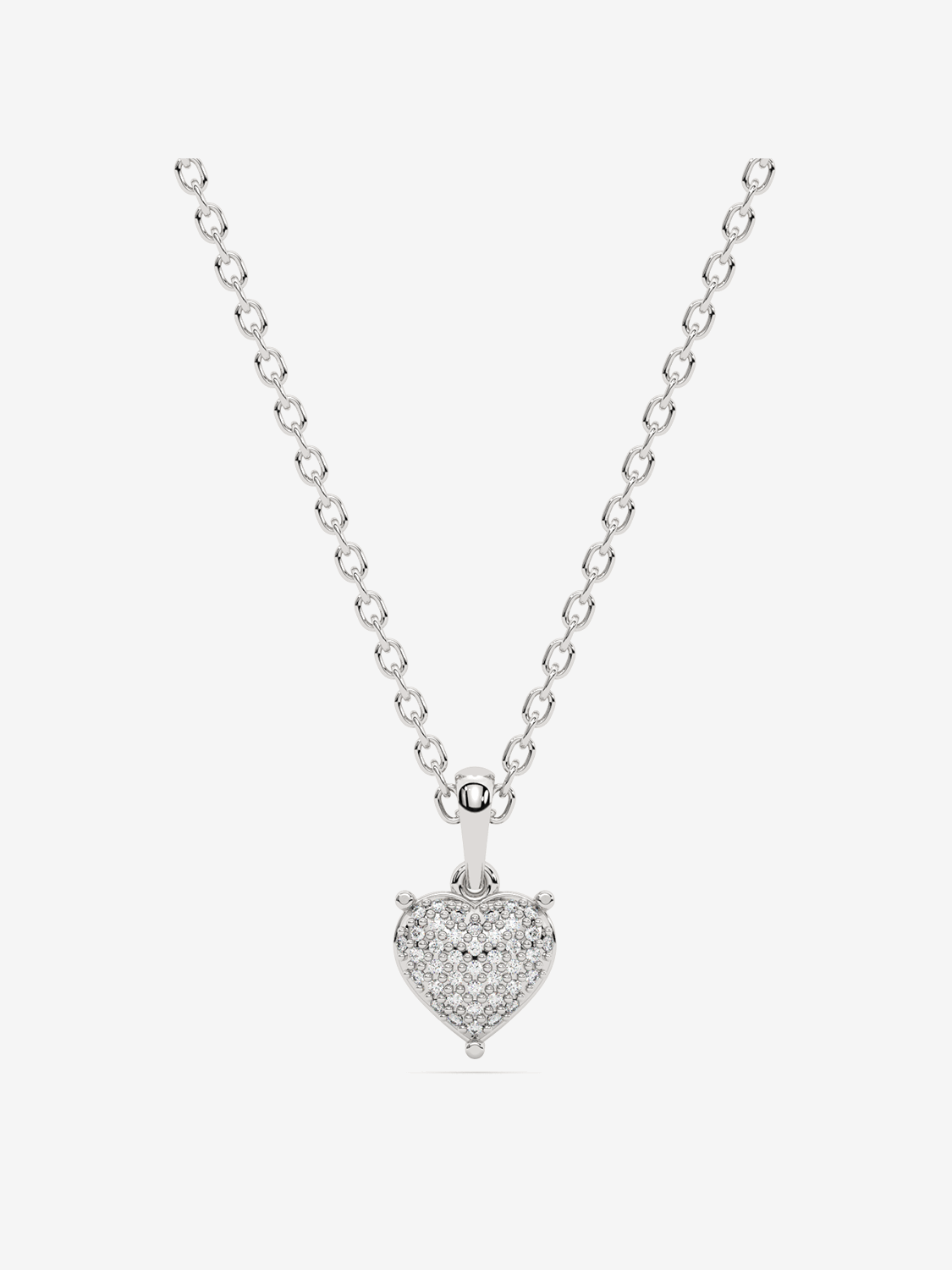 Zawieszka z brylantowym sercem na srebrnym łańcuszku idealna na specjalne okazje