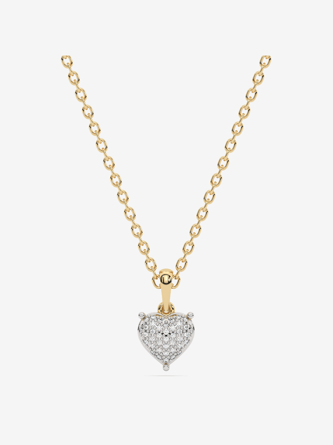 Złoty naszyjnik z zawieszką z brylantowym sercem, idealny na wyjątkowe okazje