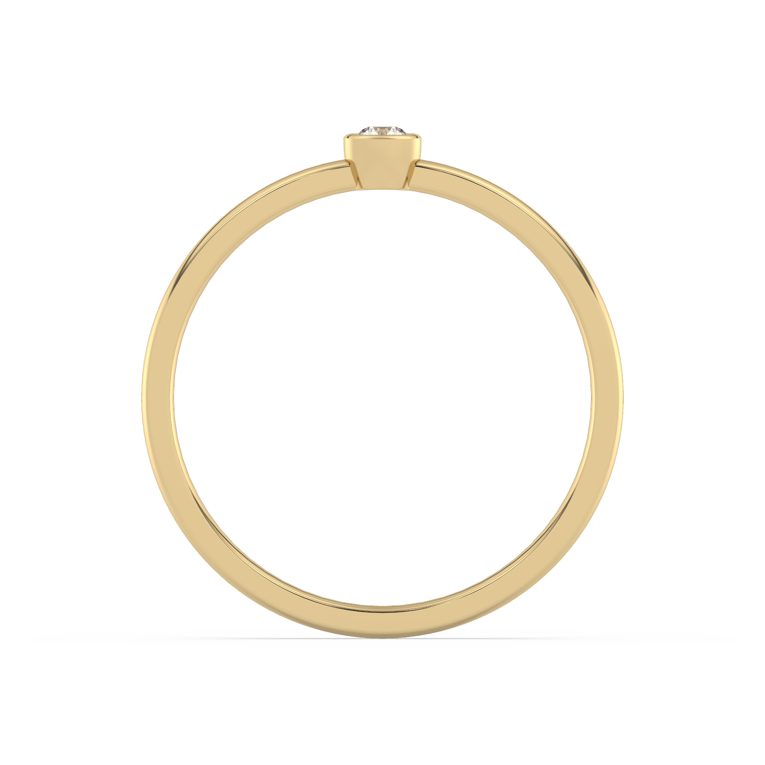 Złoty pierścionek z brylantem od Venetia Jewels o eleganckim, minimalistycznym wzornictwie