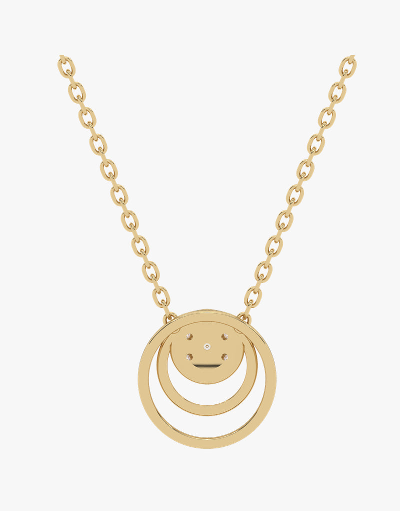 Złota zawieszka z brylantami na łańcuszku, elegancki design idealny na każdą okazję