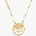 Złota zawieszka z brylantami na łańcuszku, elegancki design idealny na każdą okazję