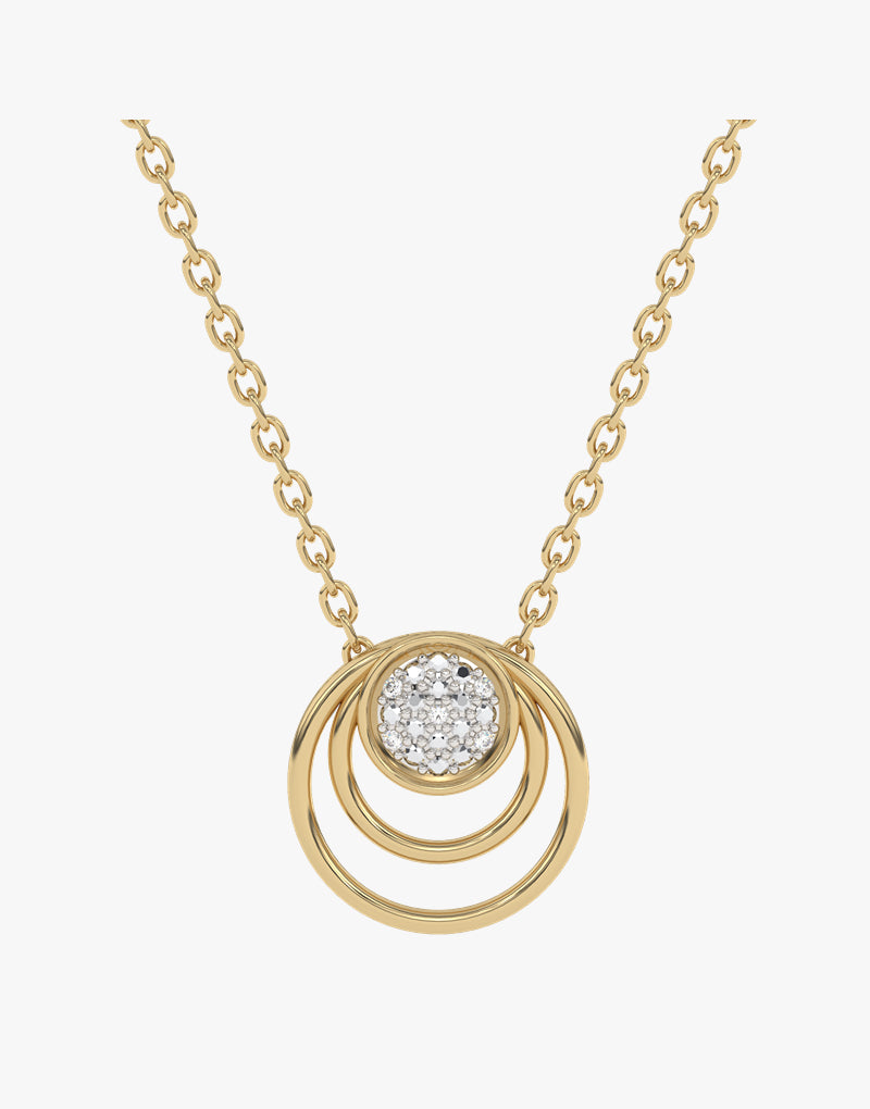 Złota zawieszka z brylantami na łańcuszku, elegancka biżuteria od Venetia Jewels