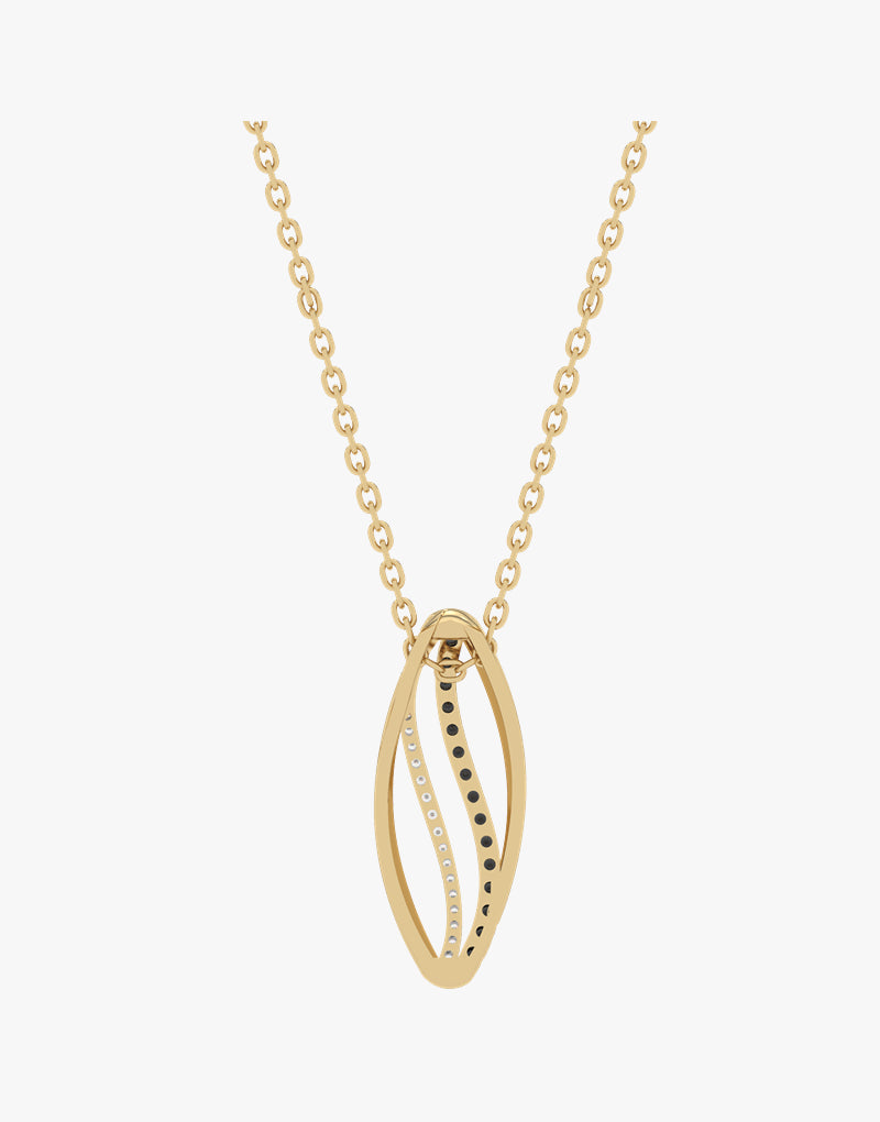 Złota zawieszka z brylantami w eleganckim wzorze na łańcuszku od Venetia Jewels