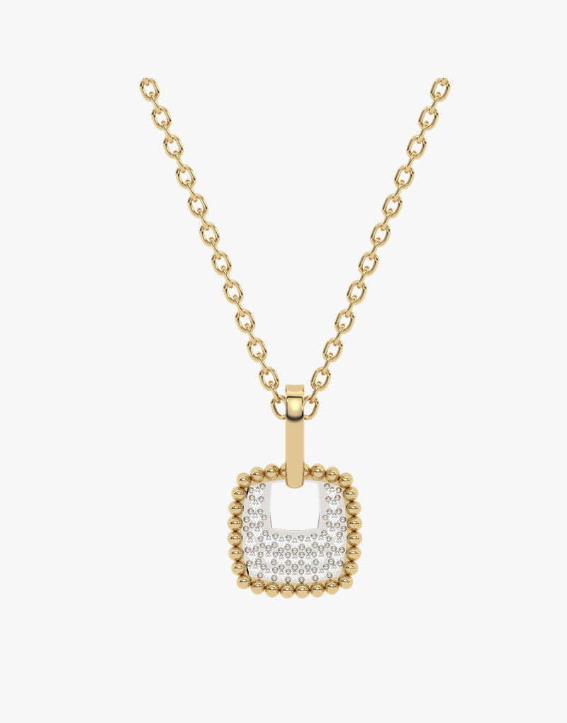 Złota zawieszka z brylantem zawieszona na łańcuszku, elegancka biżuteria od Venetia Jewels